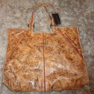 $298 NEW OLD GRINGO WESTERN CRACKLED LEATHER TOTE